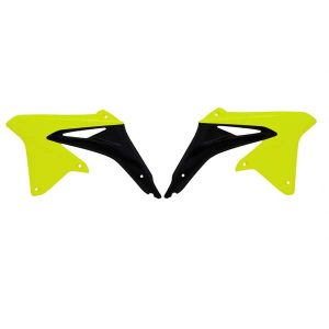 Kryty chladičov Suzuki RM-Z 450 2008-2017, RMX 450Z 2010-  žltý neón